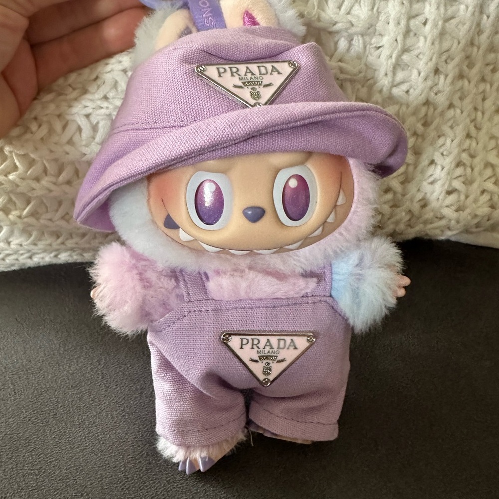 Prada Labubu Doll in Purple Luck as Key Ring or Bag Charm